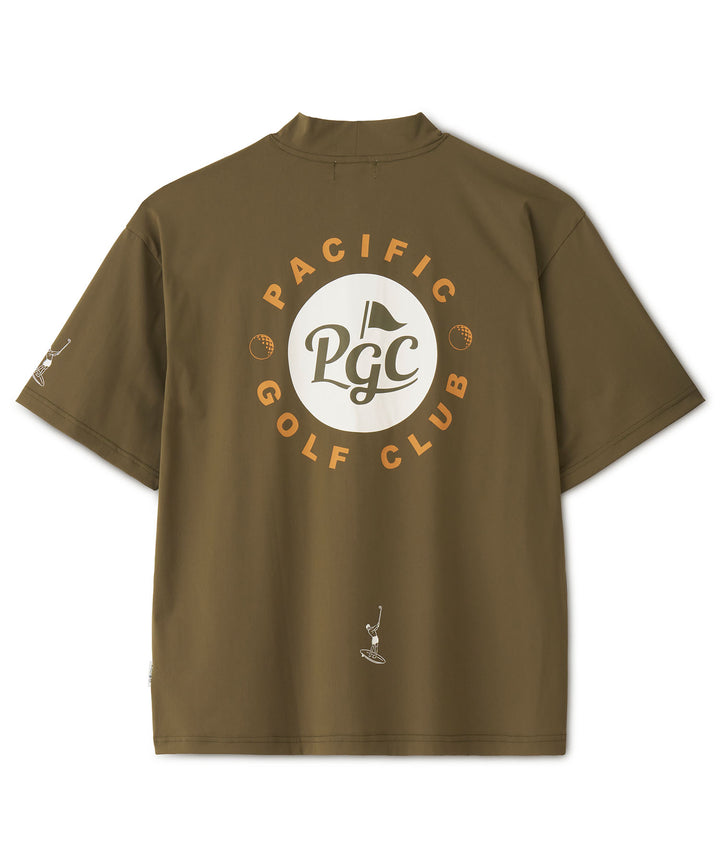 CENTER CHEST LOGO MOCK NECK CIRCLE LOGO