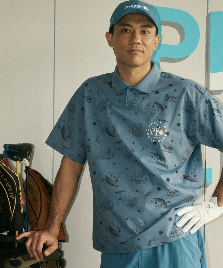 renoma golf × PGC ALL OVER PRINT POLO