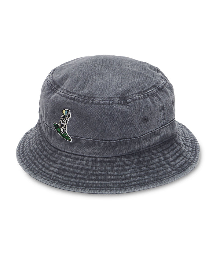 PGC CHARACTER WAPPEN BUCKET HAT CHARCOAL
