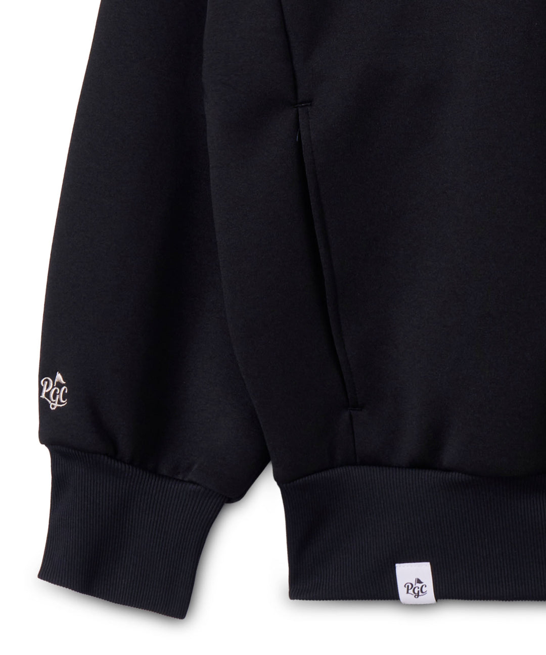 DOUBLE KNIT MOCK-NECK L/S BLACK