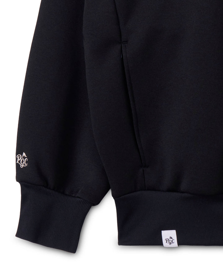 DOUBLE KNIT MOCK-NECK L/S BLACK