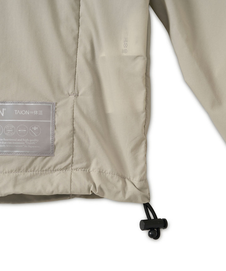 TAION × PGC BASIC SPORTS HI-NECK W-ZIP DETACHABLE LIGHT JACKET GRAY