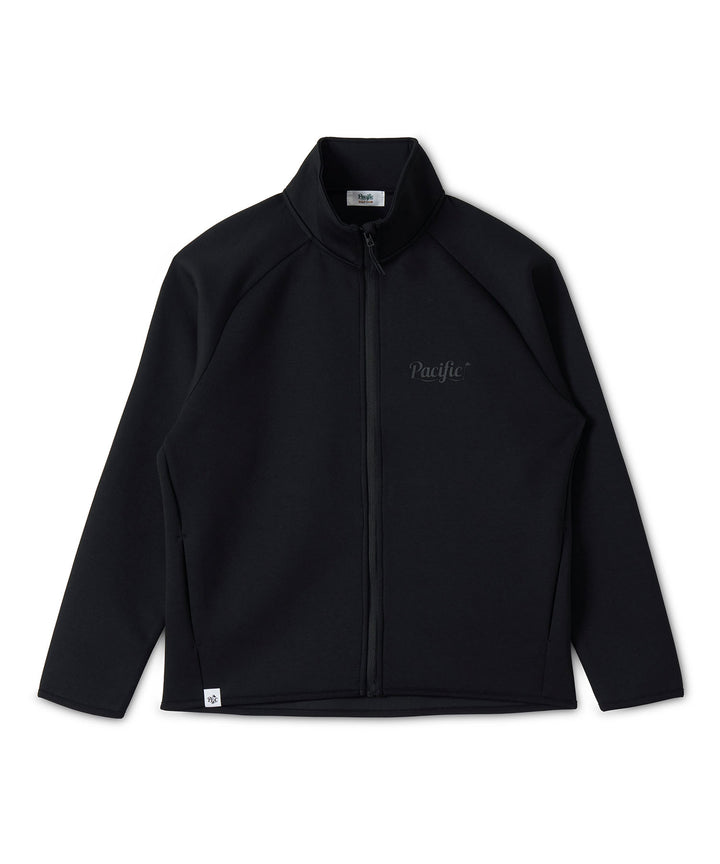 DOUBLE KNIT ZIP BLOUSON BLACK