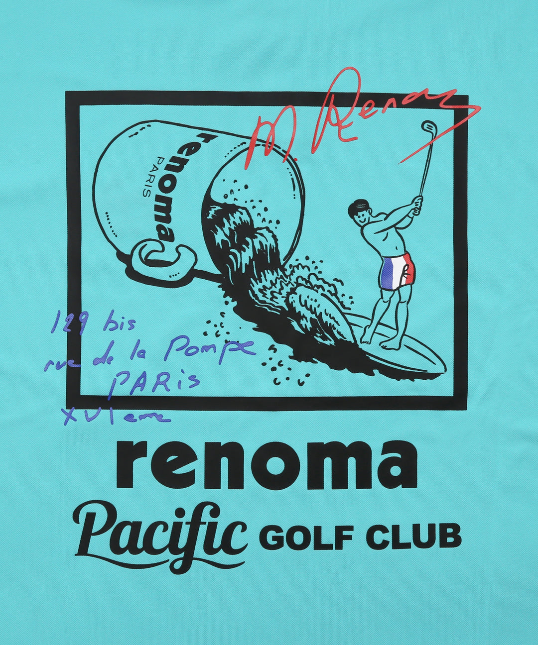 renoma golf × PGC SS POLO SHIRTS BLUE