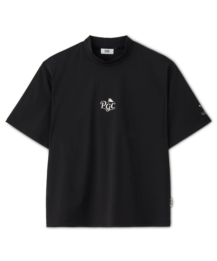 CENTER CHEST LOGO MOCK NECK CIRCLE LOGO