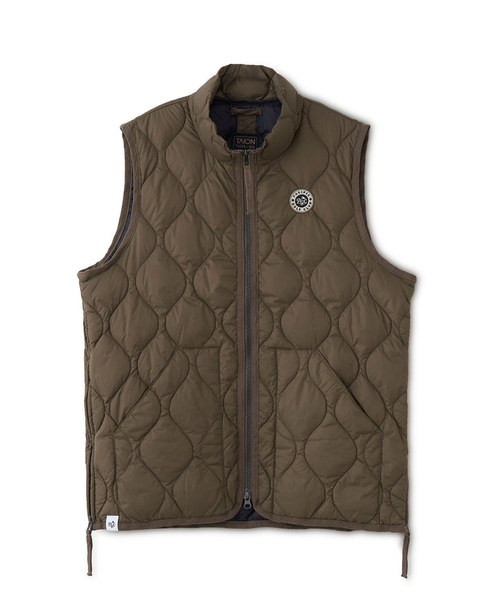 TAION × PGC MILITARY HI NECK W-ZIP DOWN VEST（SOFT SHELL）