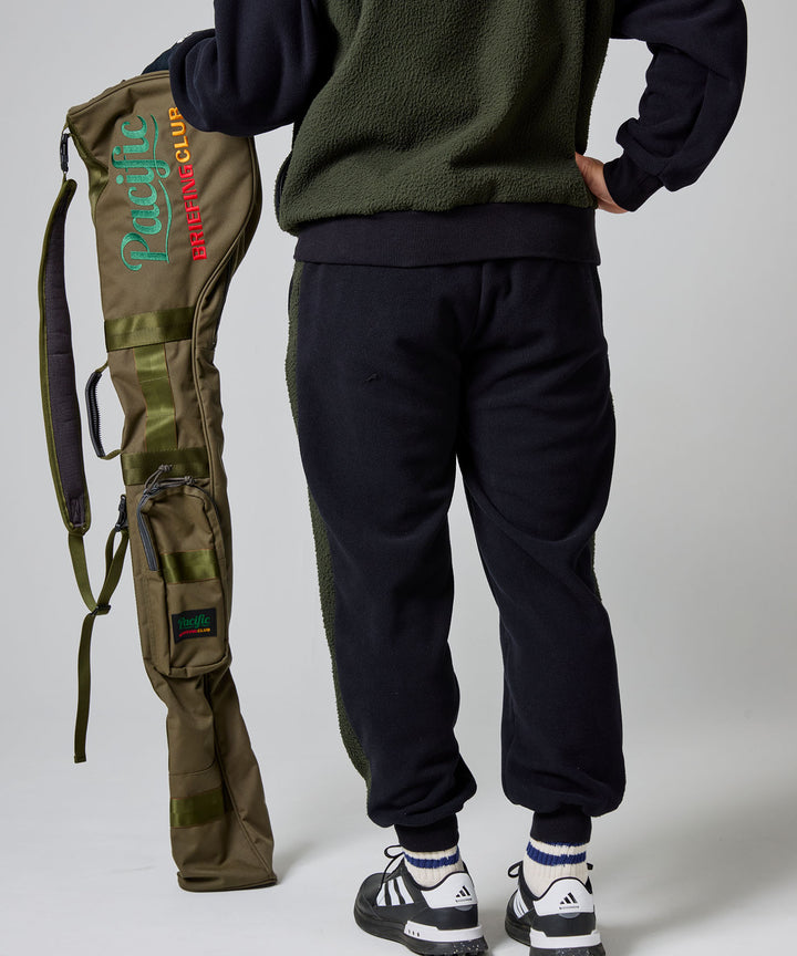 COMBINATION FLEECE SIDE STRIPE RIBBED PANTS