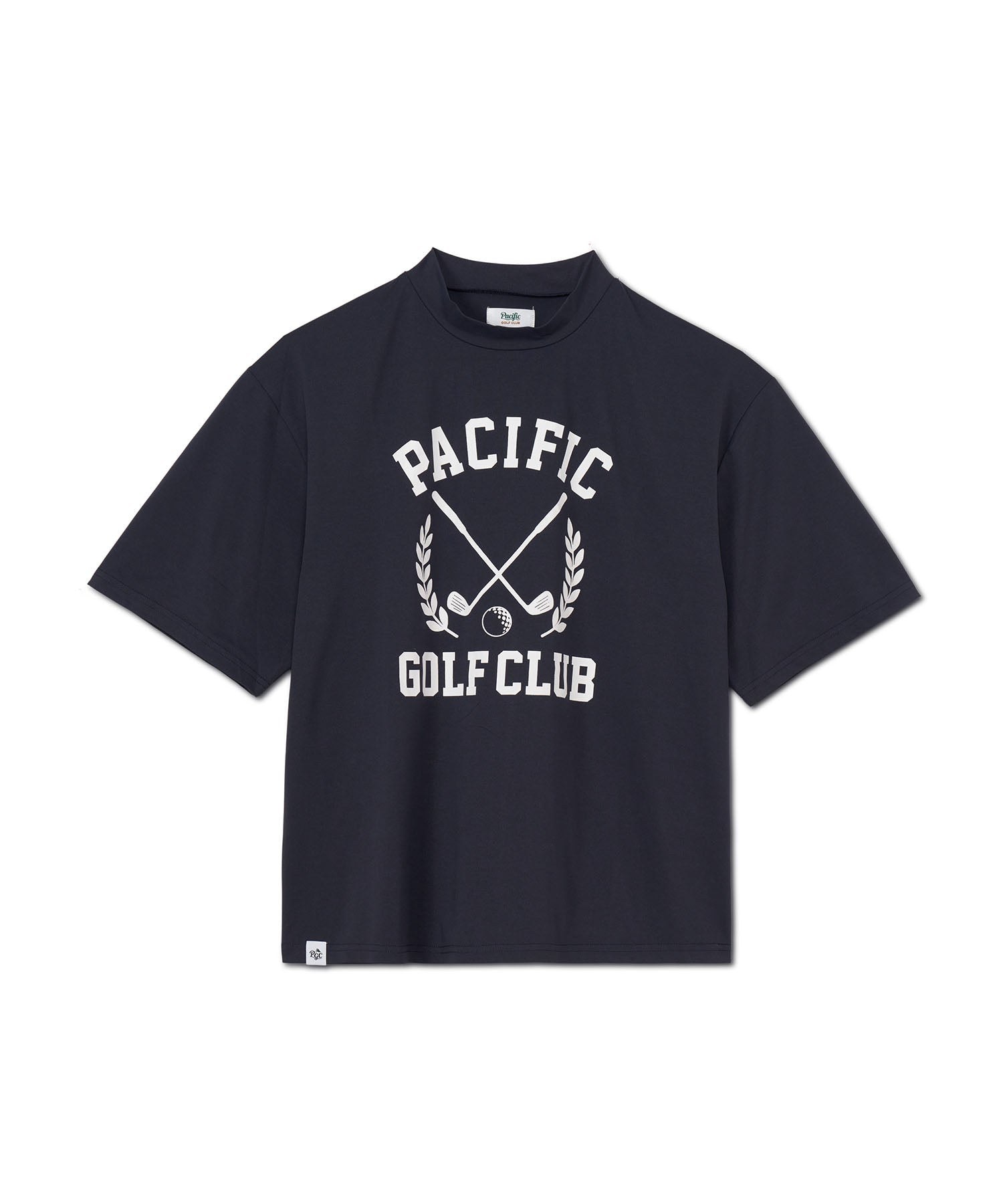 MOCK-NECK BIG TEE HALF SLEEVE LAUREL PRINT – Pacific GOLF CLUB