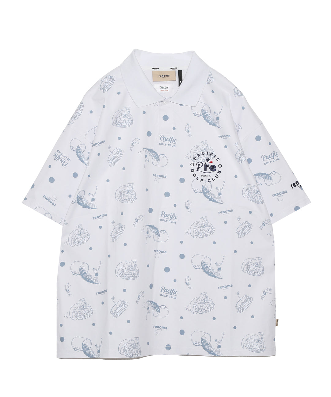 renoma golf × PGC ALL OVER PRINT POLO
