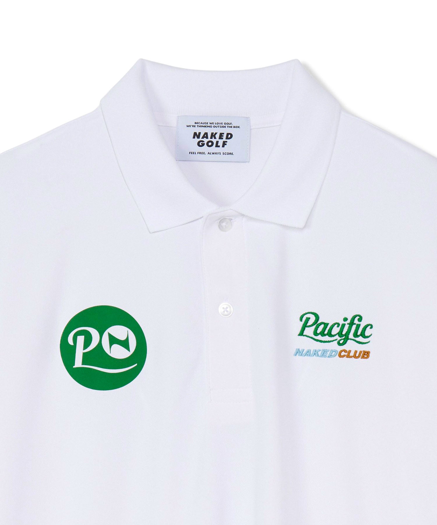 PACIFIC INAKED CLUB ポロシャツ ホワイト PACIFIC INAKED CLUB ポロシャツ ホワイト Pacific GOLF CLUB