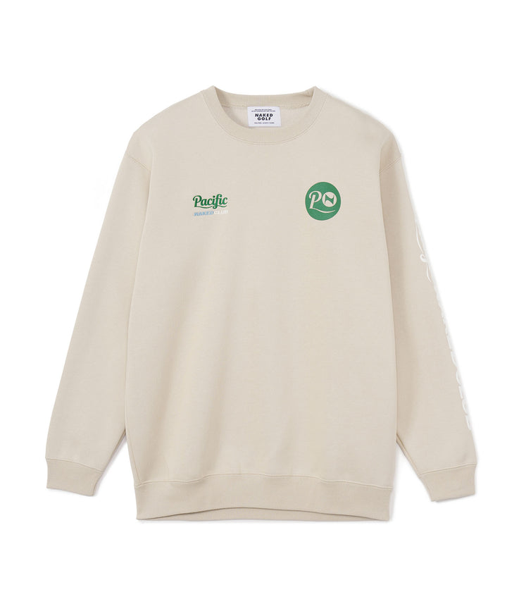 NAKED GOLF×PGC CREW NECK SWEAT BEIGE