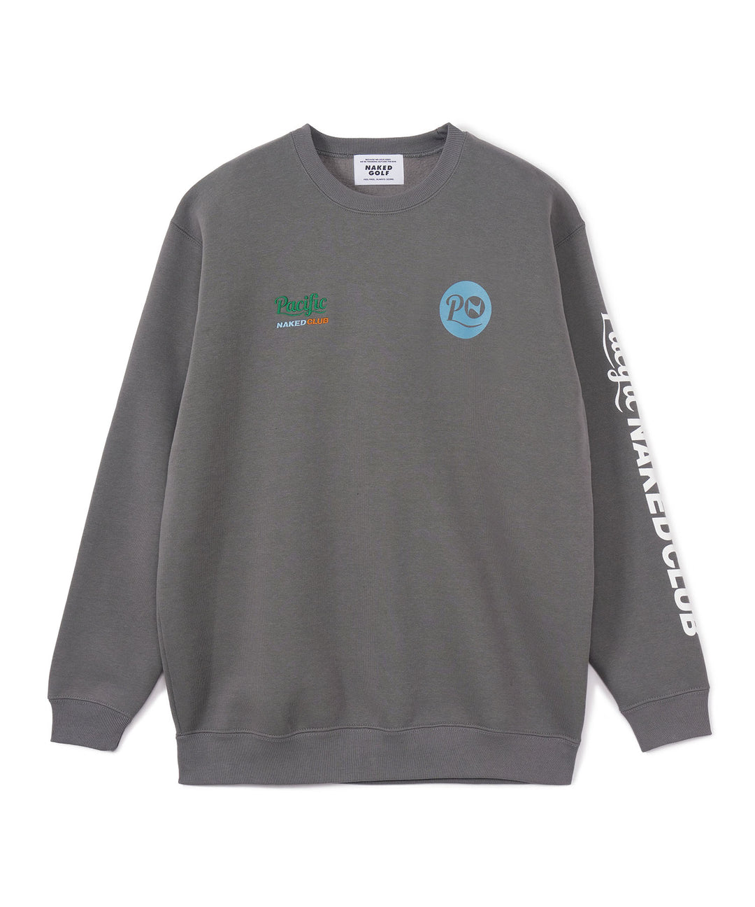 NAKED GOLF×PGC CREW NECK SWEAT GRAY