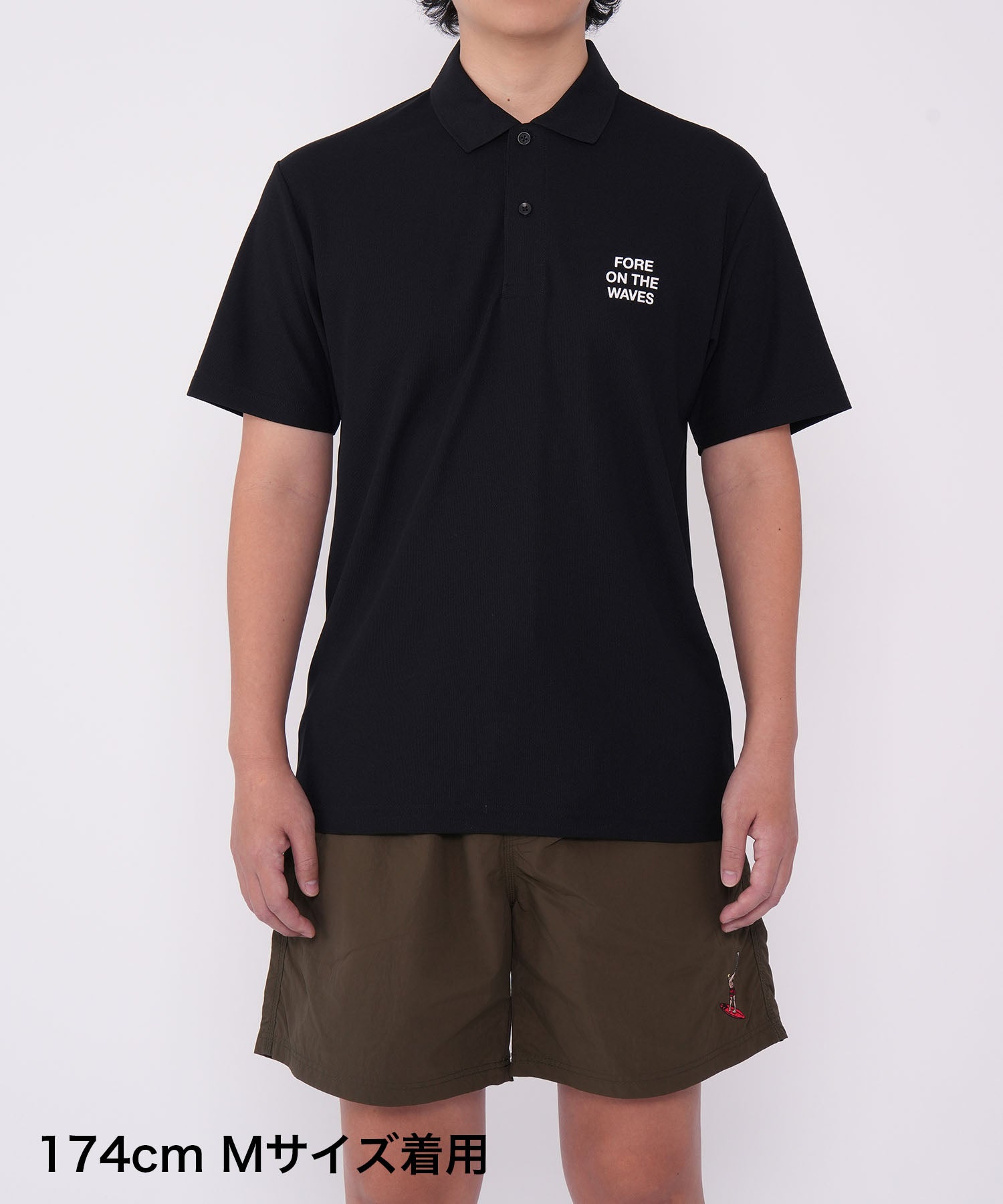 FORE ON THE WAVES POLO BLACK