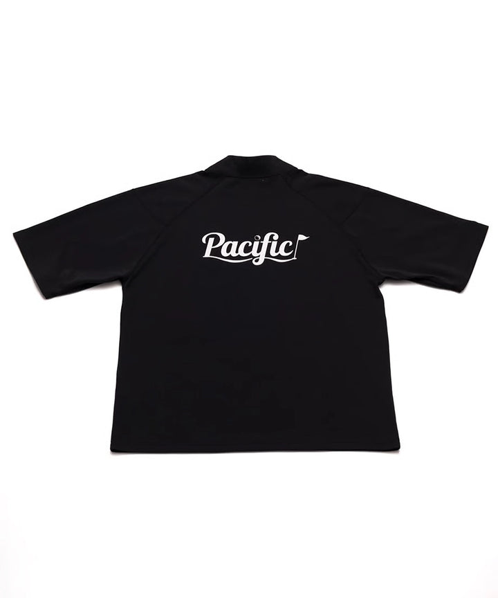 MOCK-NECK BIG TEE HALF SLEEVE Pacific LOGO – Pacific GOLF CLUB
