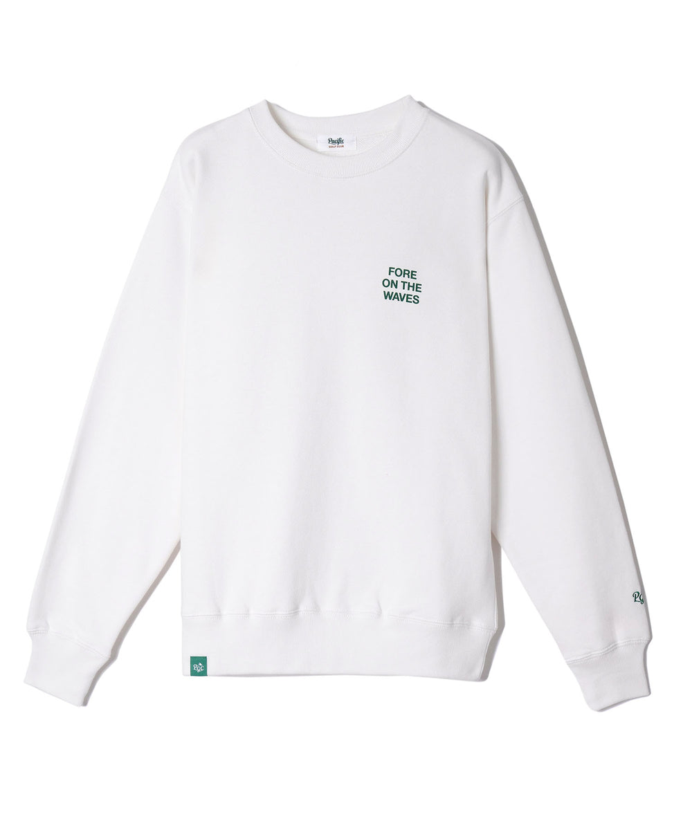 GOLF & PANCAKE SWEAT CREW-NECK OFF WHITE