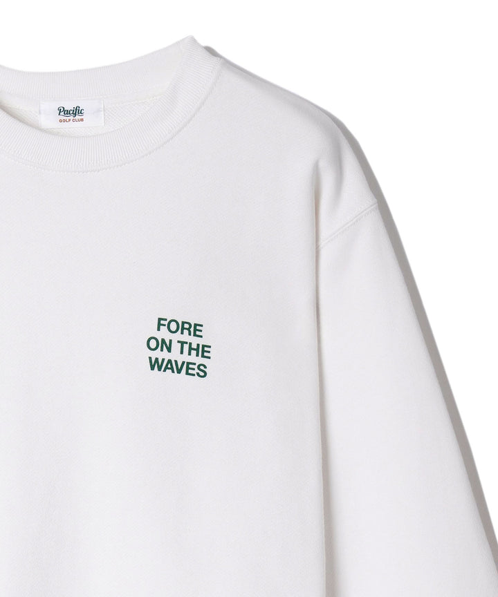 GOLF & PANCAKE SWEAT CREW-NECK OFF WHITE