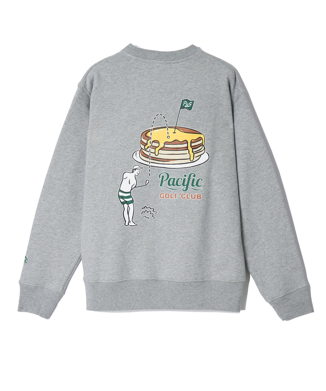 GOLF & PANCAKE SWEAT CREW-NECK MIX GRAY