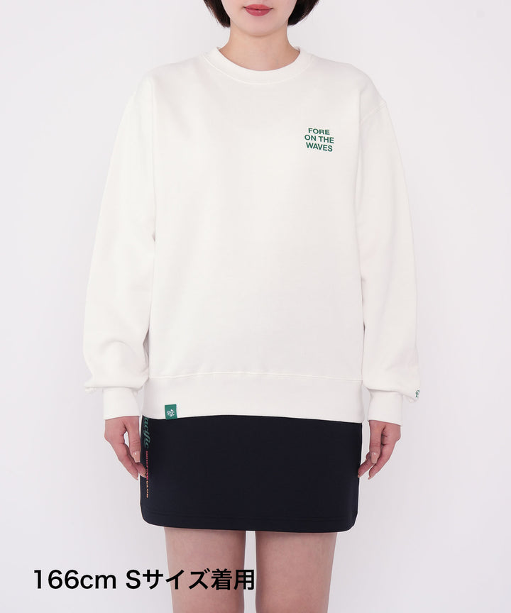 GOLF & PANCAKE SWEAT CREW-NECK OFF WHITE