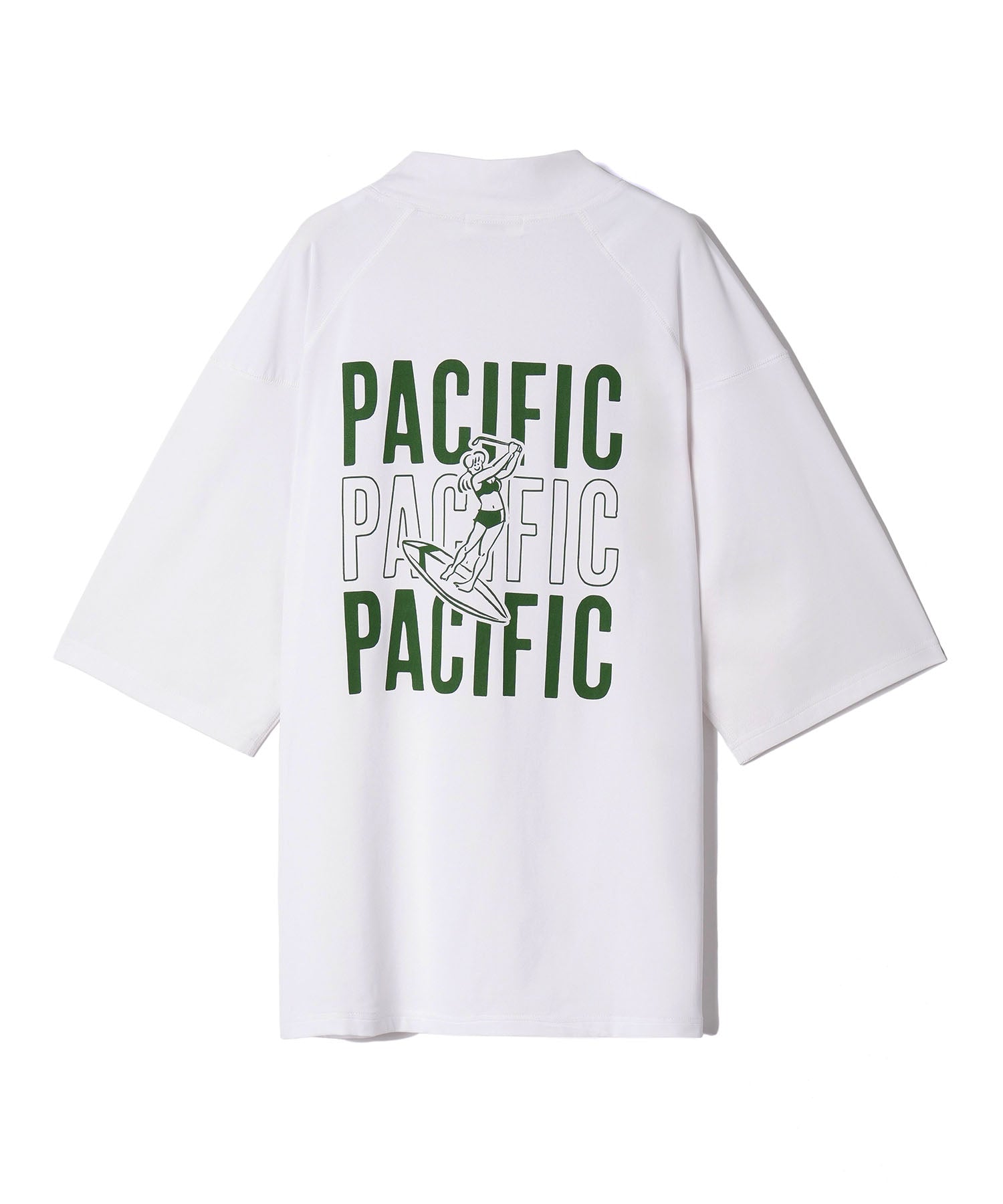 MOCK-NECK BIG TEE HALF SLEEVE PACIFIC – Pacific GOLF CLUB