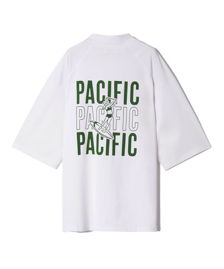 MOCK-NECK BIG TEE HALF SLEEVE PACIFIC OFF WHITE