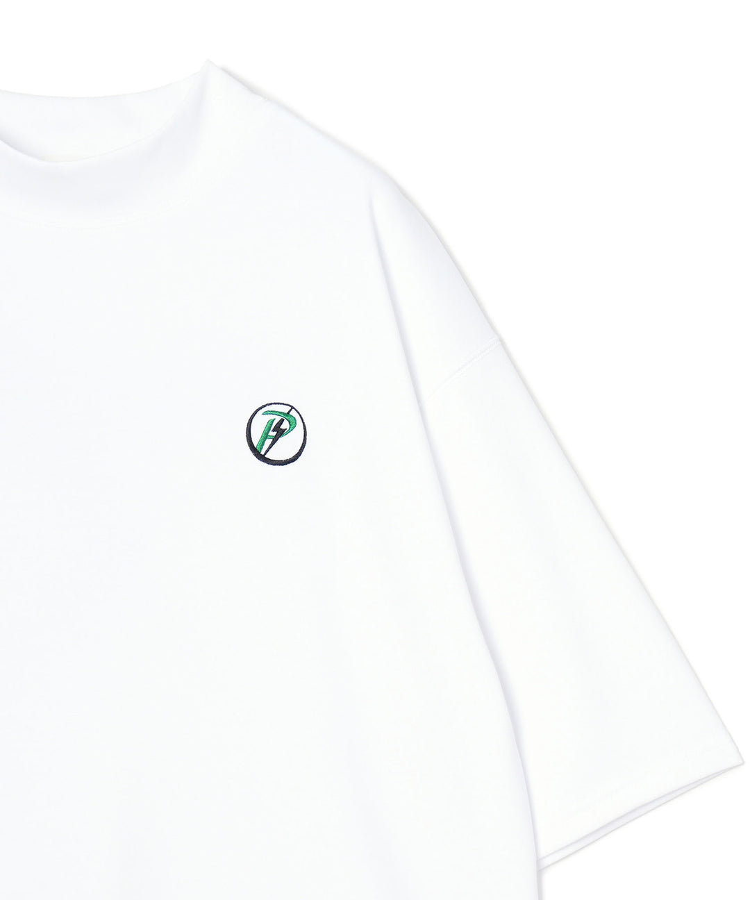 LIGHTNING BOLT×PGC MOCK NECK TEE WHITE