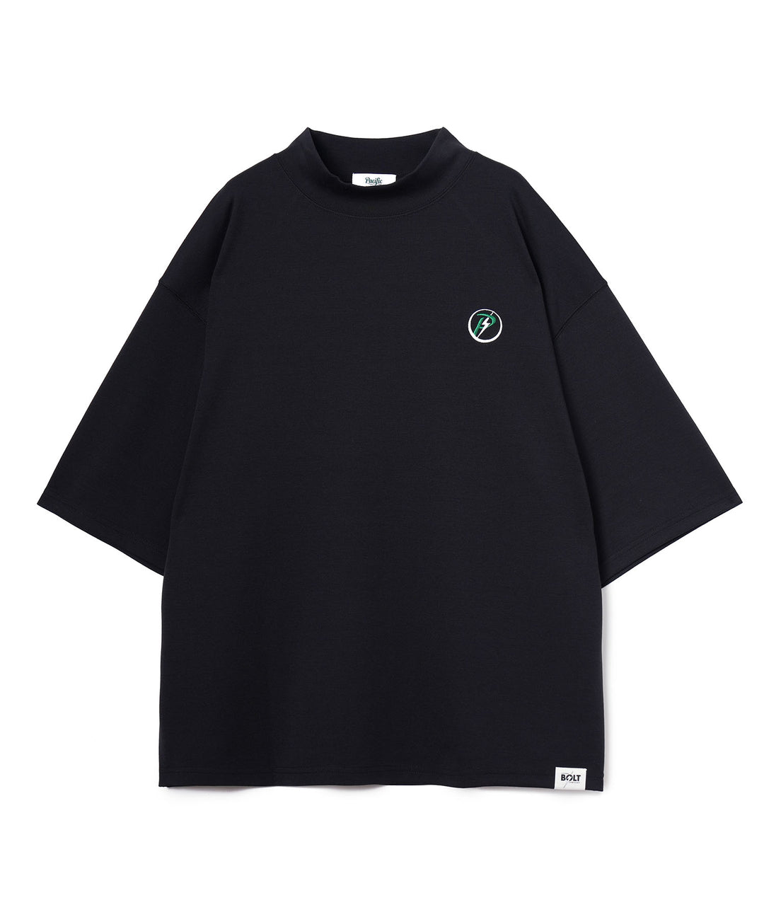 LIGHTNING BOLT×PGC FORE ON THE WAVE MOCK NECK TEE BLACK