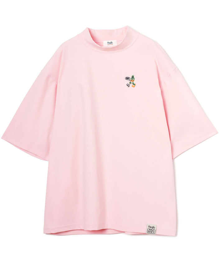 MMY_PGC MOCK NECK TEE PINK