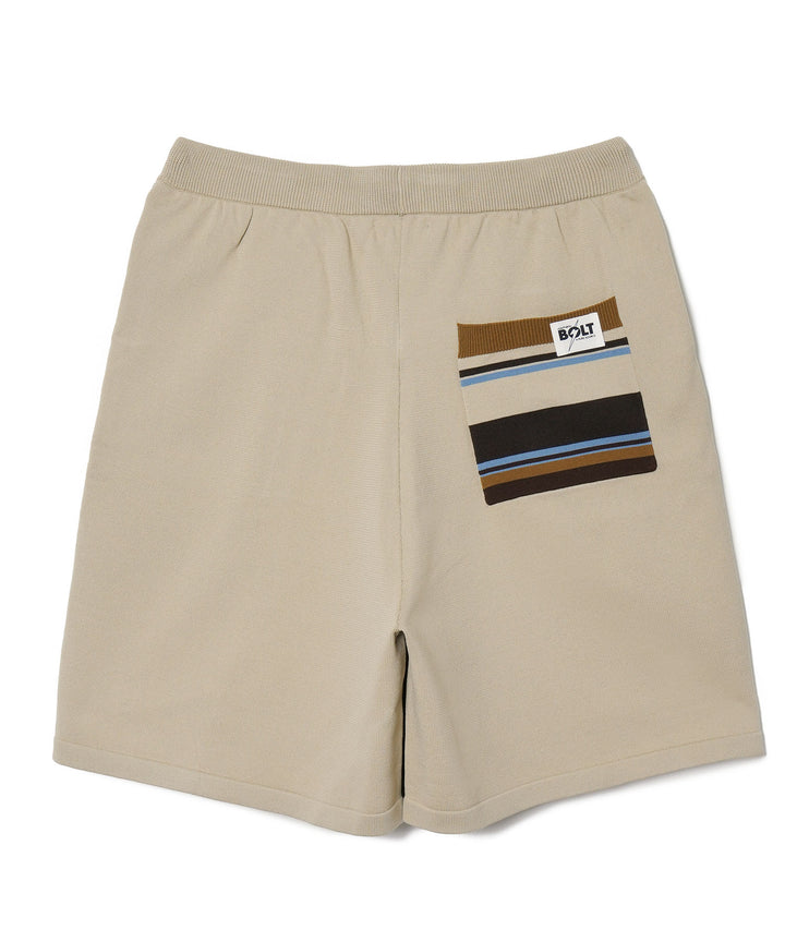 LIGHTNING BOLT×PGC KNIT SHORT PANTS BEIGE