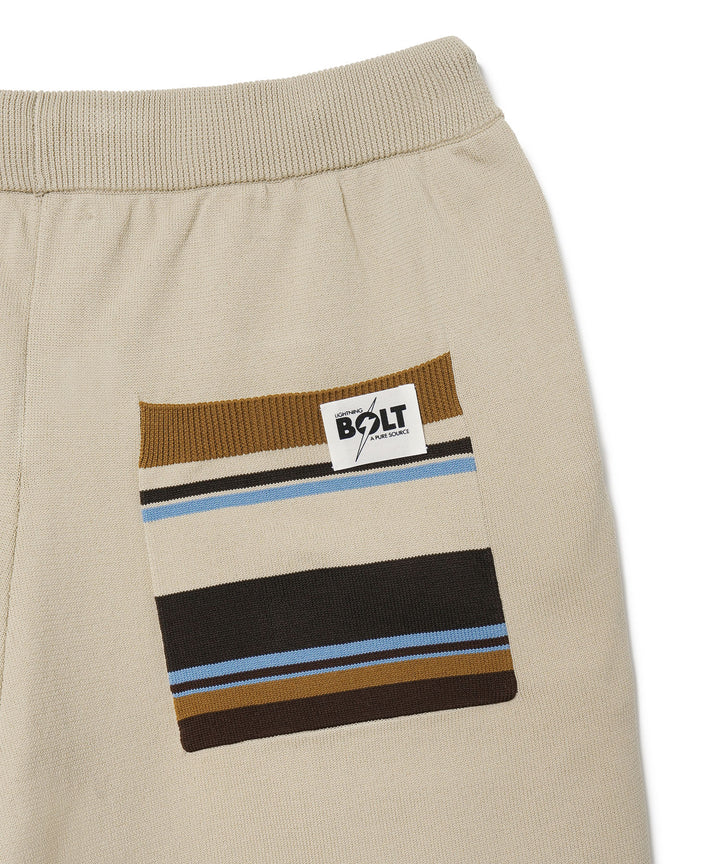 LIGHTNING BOLT×PGC KNIT SHORT PANTS BEIGE