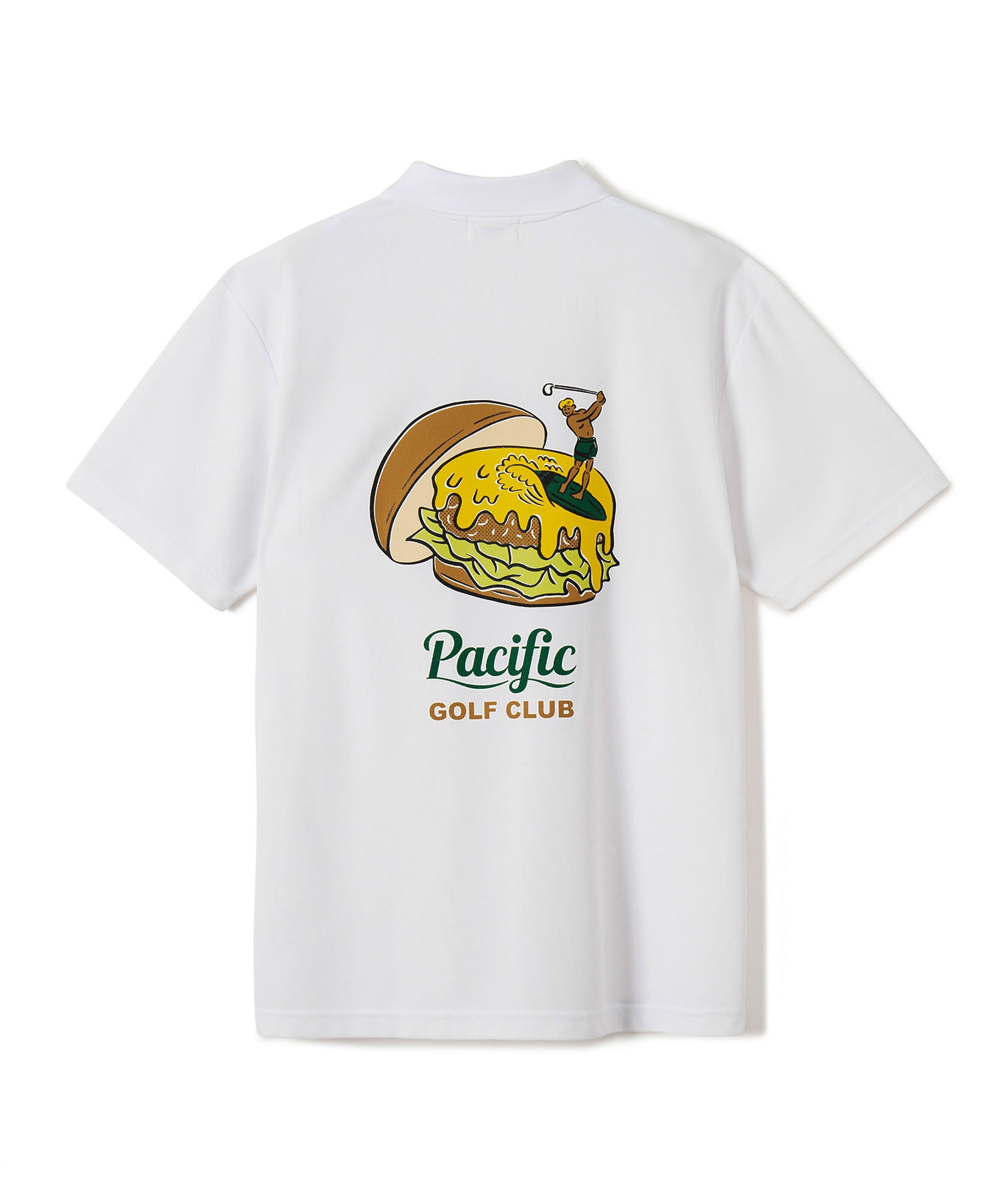 GOLF & HAMBURGER POLO SHIRT WHITE