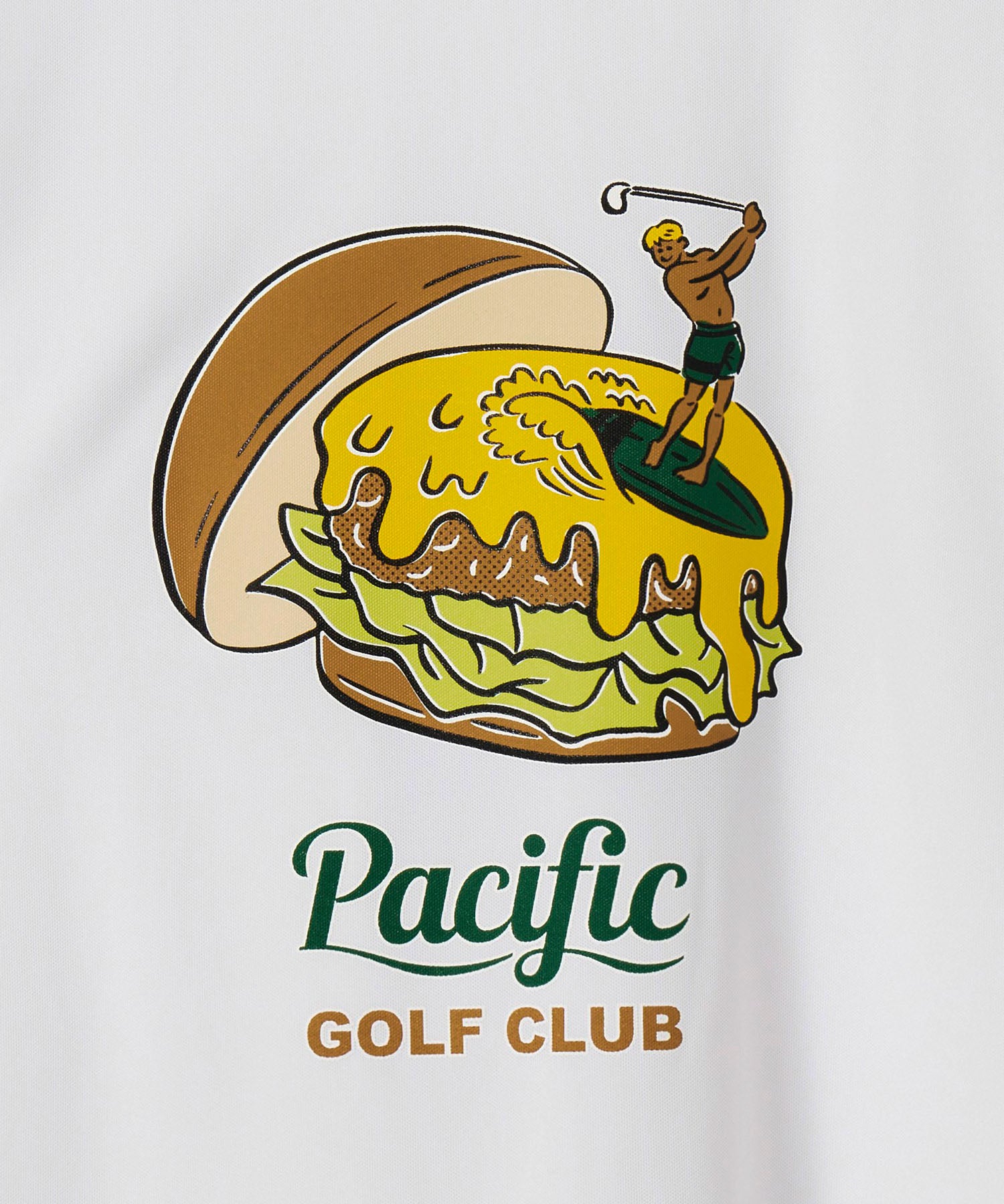 GOLF & HAMBURGER POLO SHIRT WHITE