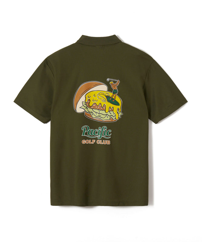 GOLF & HAMBURGER POLO SHIRT OLIVE