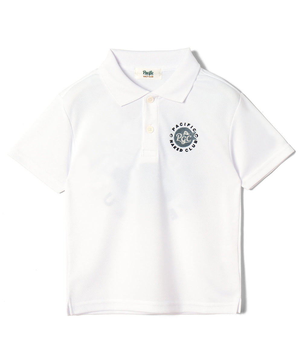 NAKED GOLF×PGC KIDS POLO WHITE