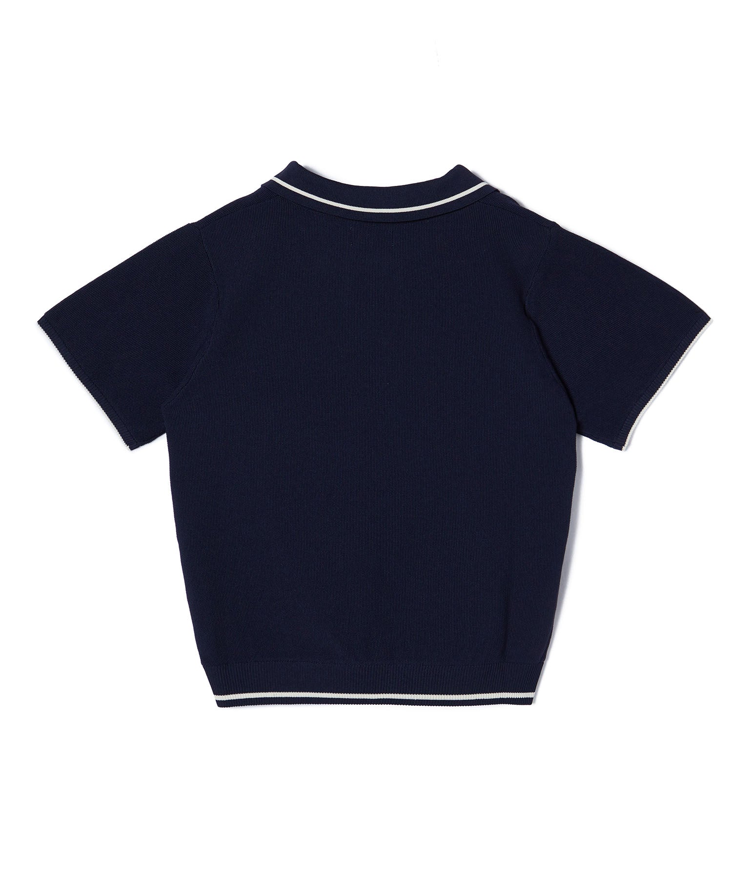 トップス KNITTED BIG SKIPPER POLO トップス KNITTED BIG SKIPPER POLO Cotton Silk Knit Skipper