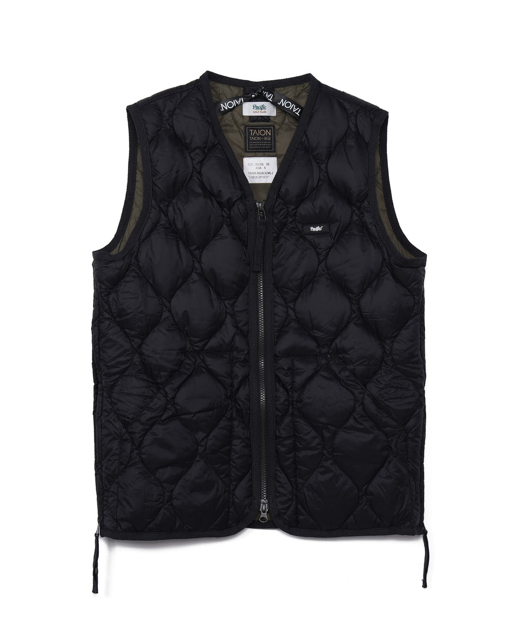 MILITARY V NECK W-ZIP DOWN VEST(SOFT SHELL) BLACK