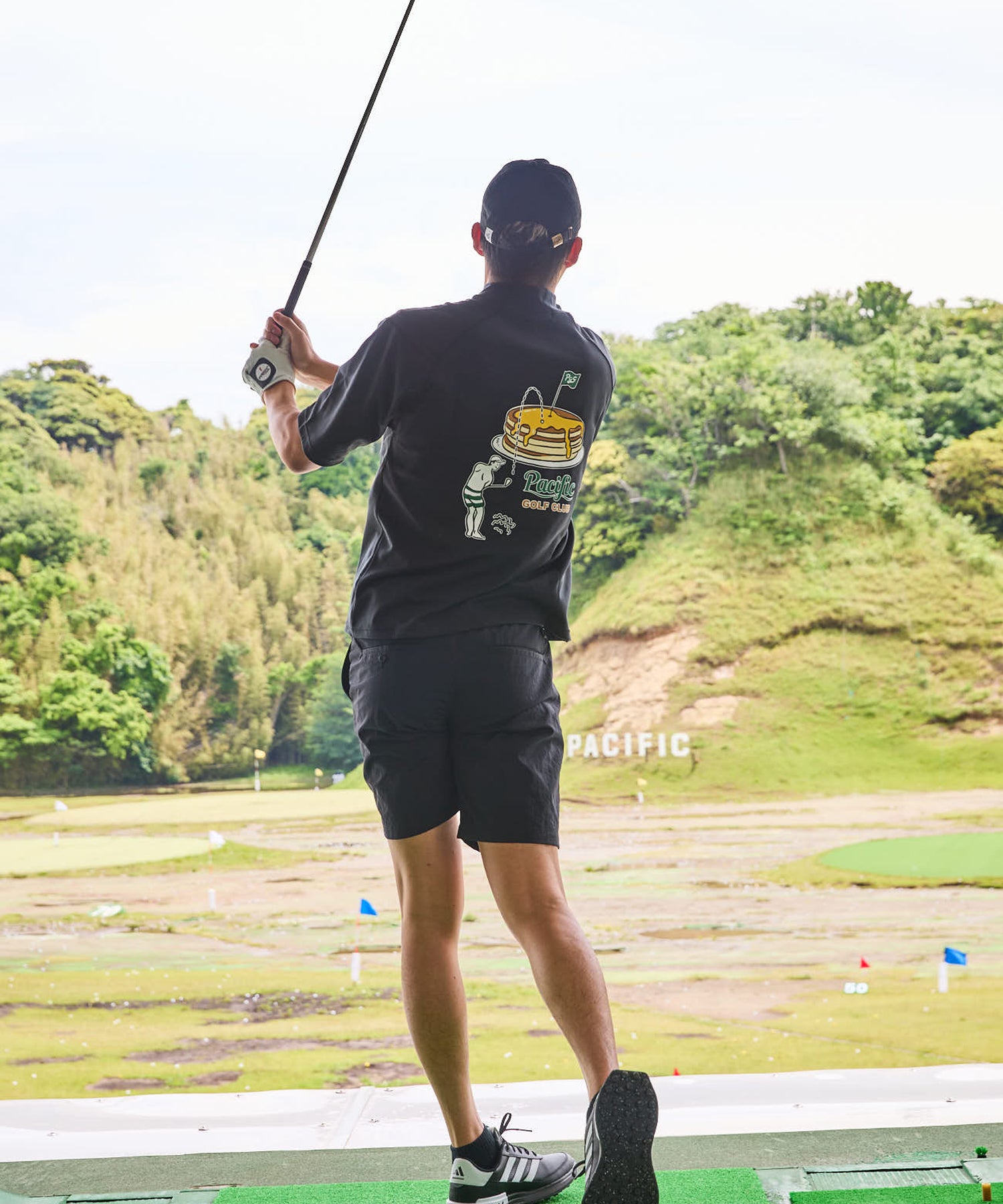 MOCK-NECK BIG TEE HALF SLEEVE GOLF & PANCAKE – Pacific GOLF CLUB